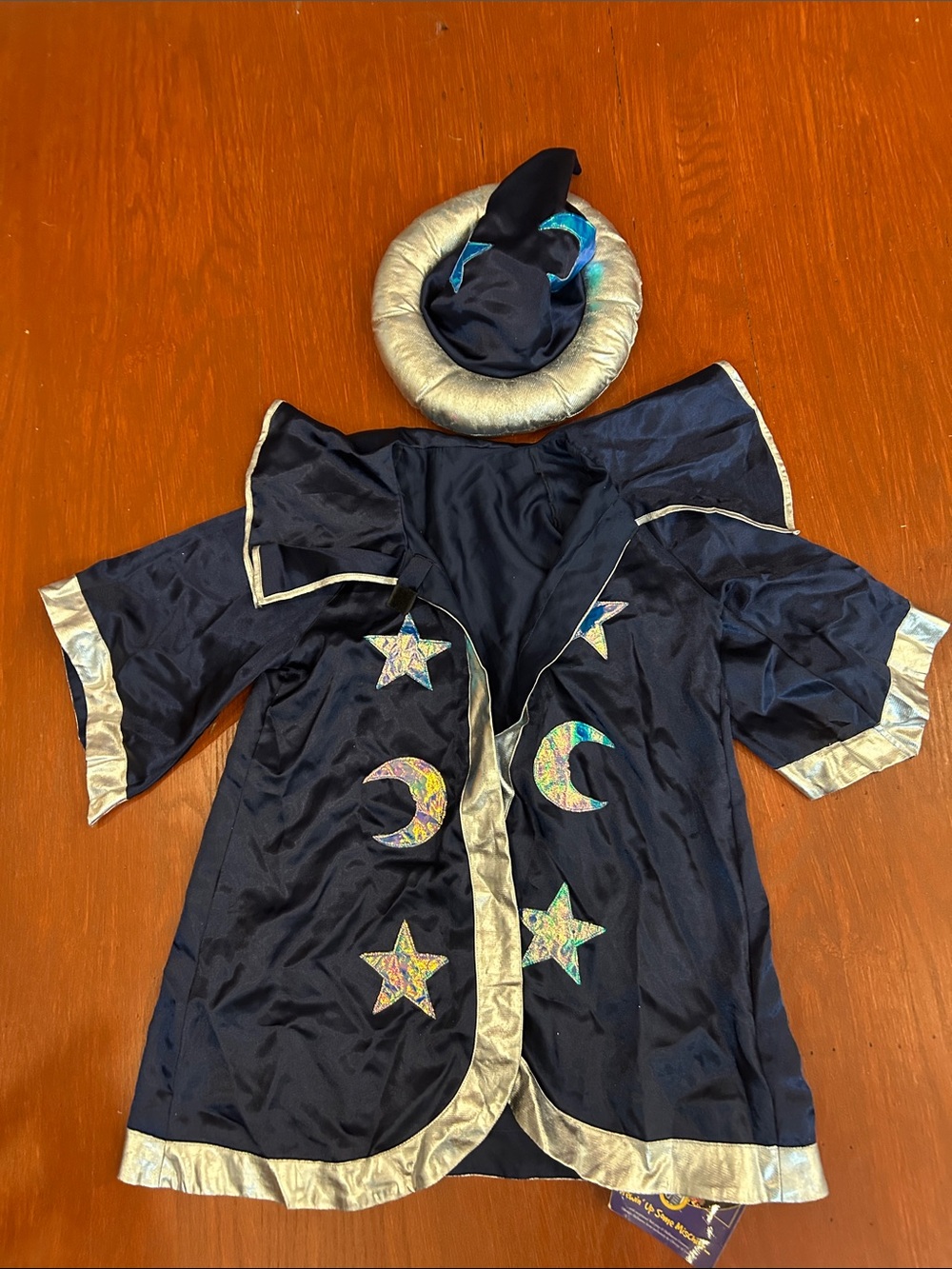 Navy and Silver Kids Magician Costume with Hat